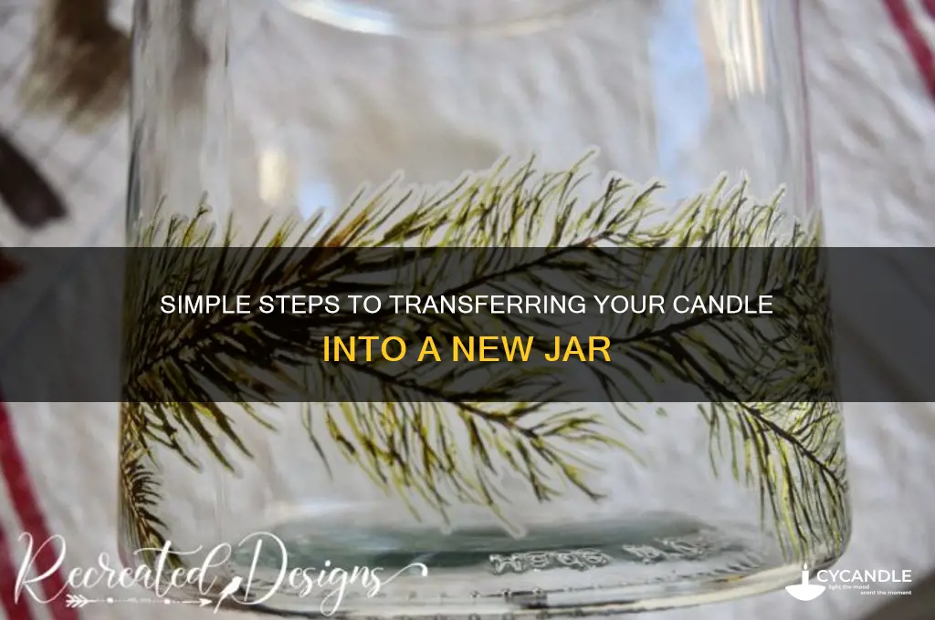 how to put a candle in a new jar