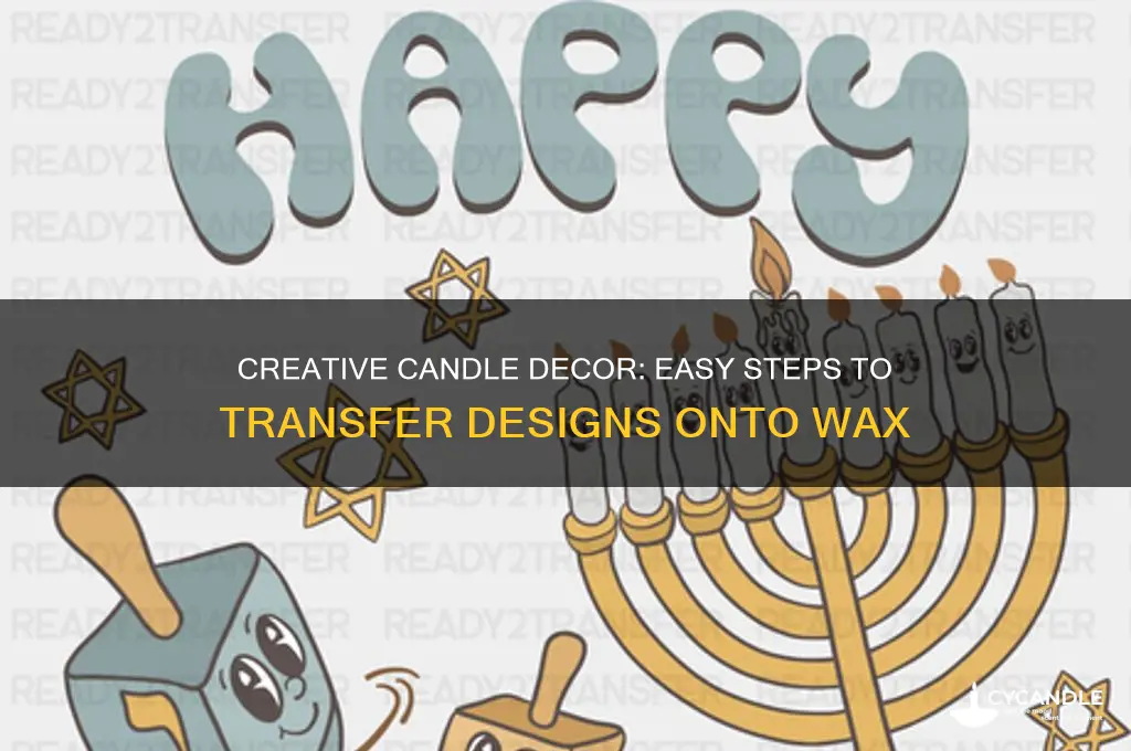 how to put a design on a candle