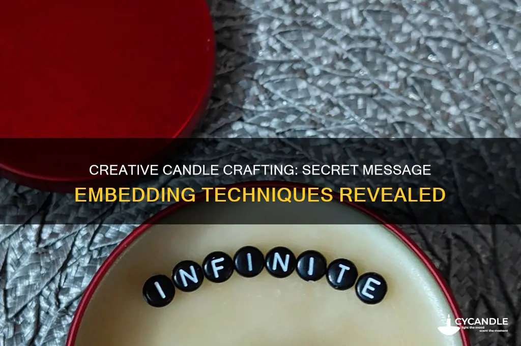 how to put a message in a candle