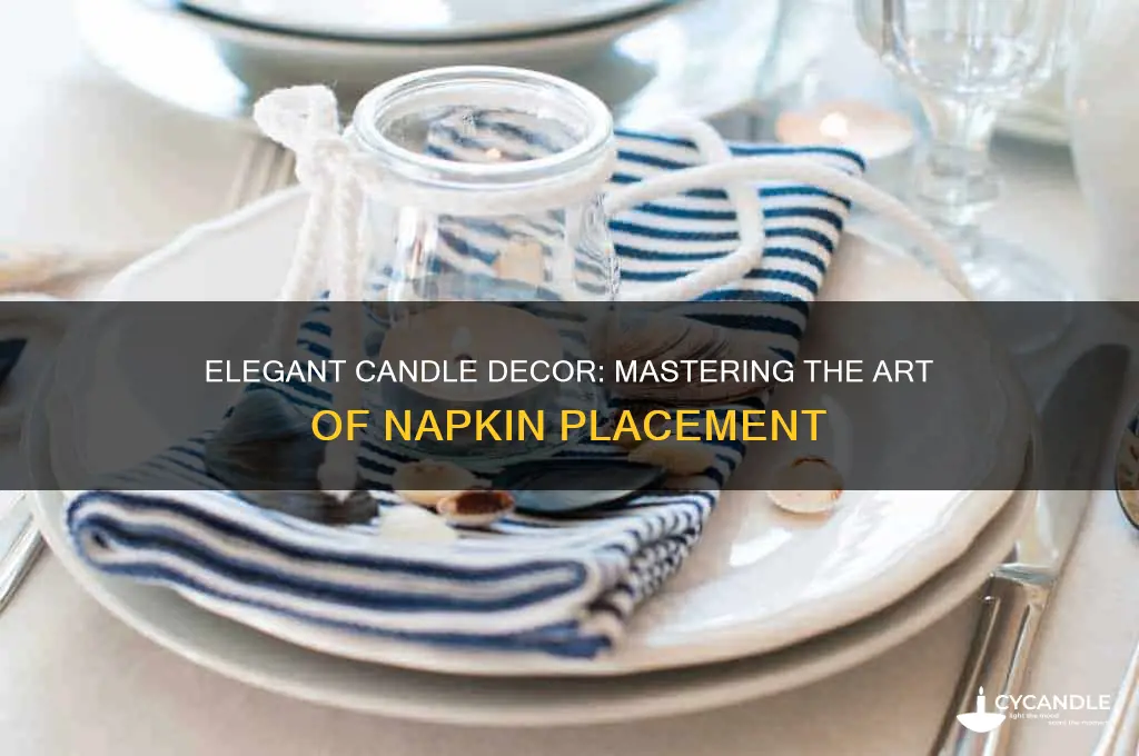 how to put a napkin on a candle