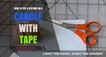 DIY Candle Decor: Simple Tape Method for Adding Photos