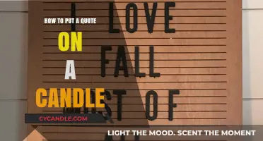 Creative Candle Decor: Adding Inspirational Quotes to Your DIY Candles