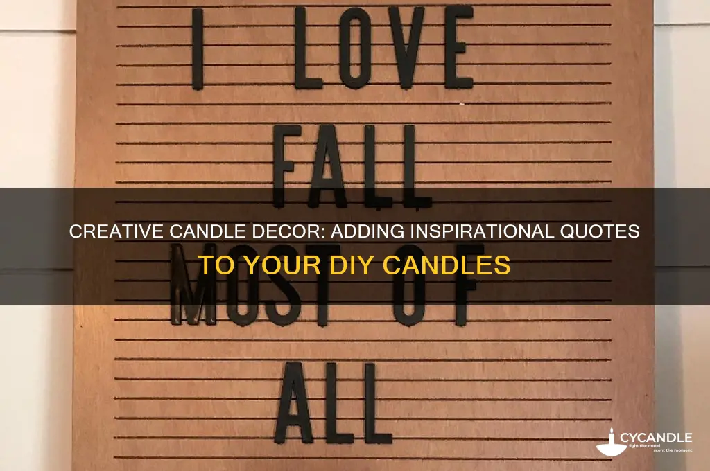 how to put a quote on a candle