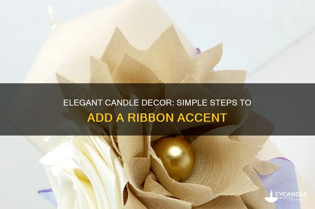 how to put a ribbon on a candle