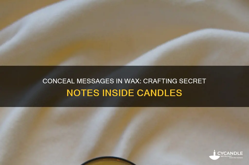 how to put a secret note into a candle