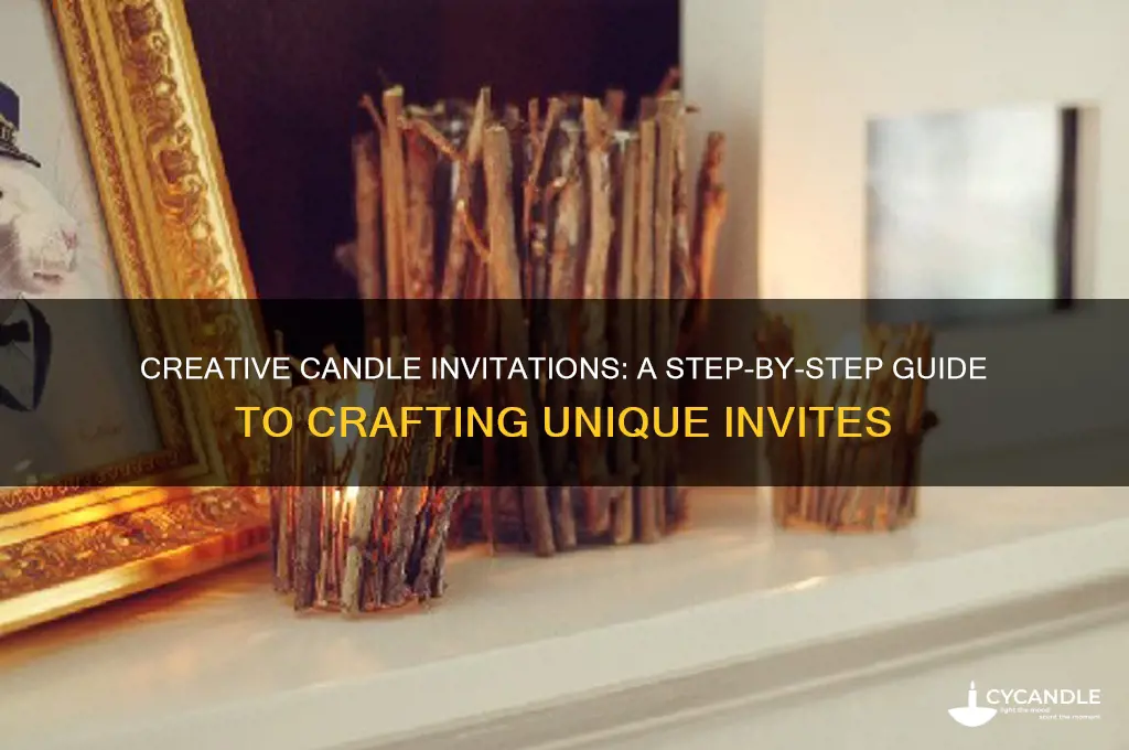 how to put an invitation on a candle