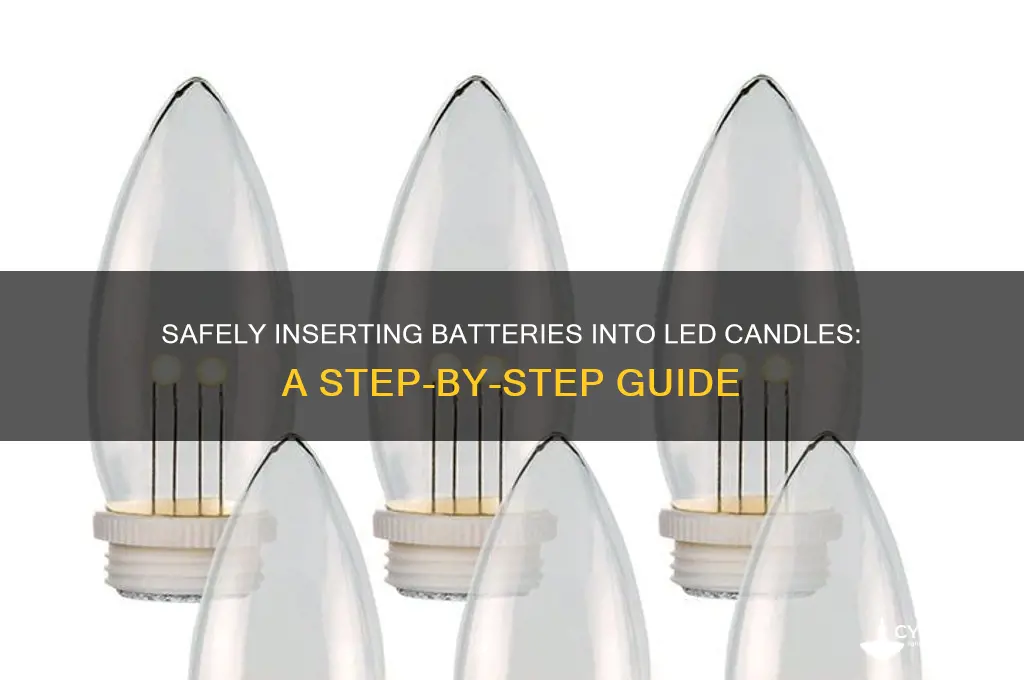 how to put batteries in a candle