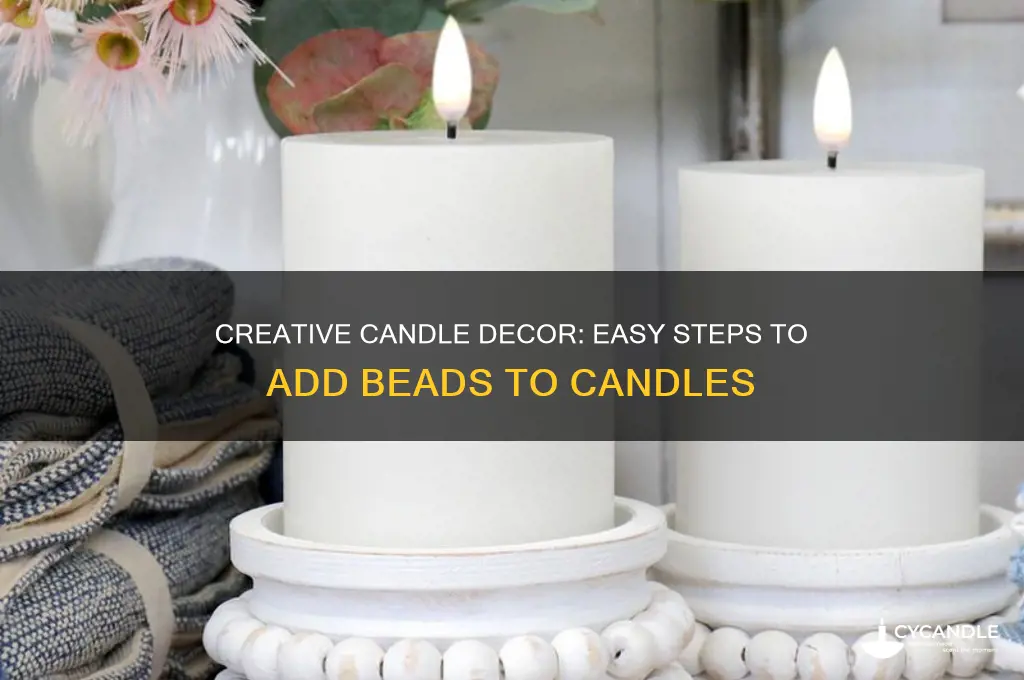 how to put beads on candles