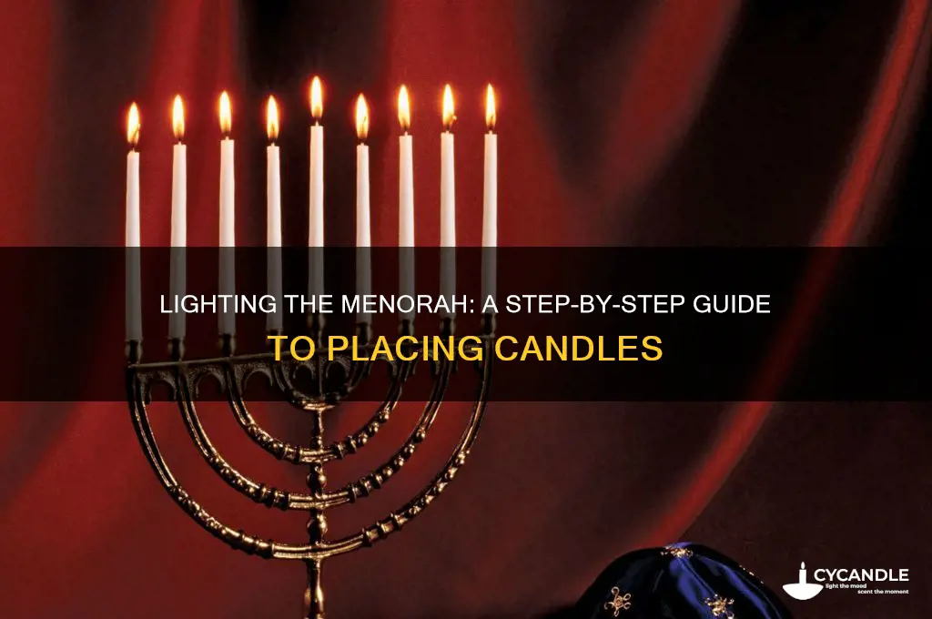 how to put candles in a menorah