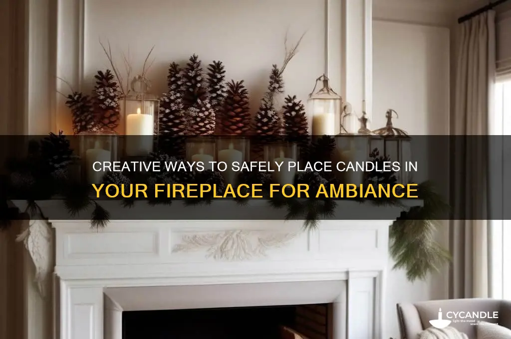 how to put candles in fireplace