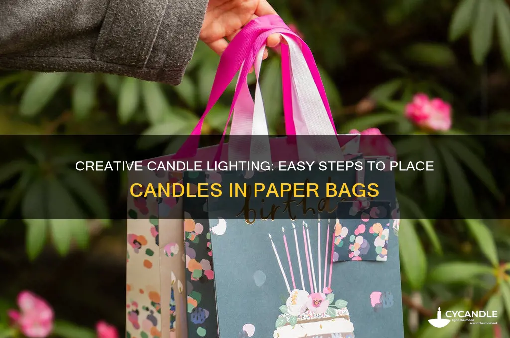 how to put candles in paper bags