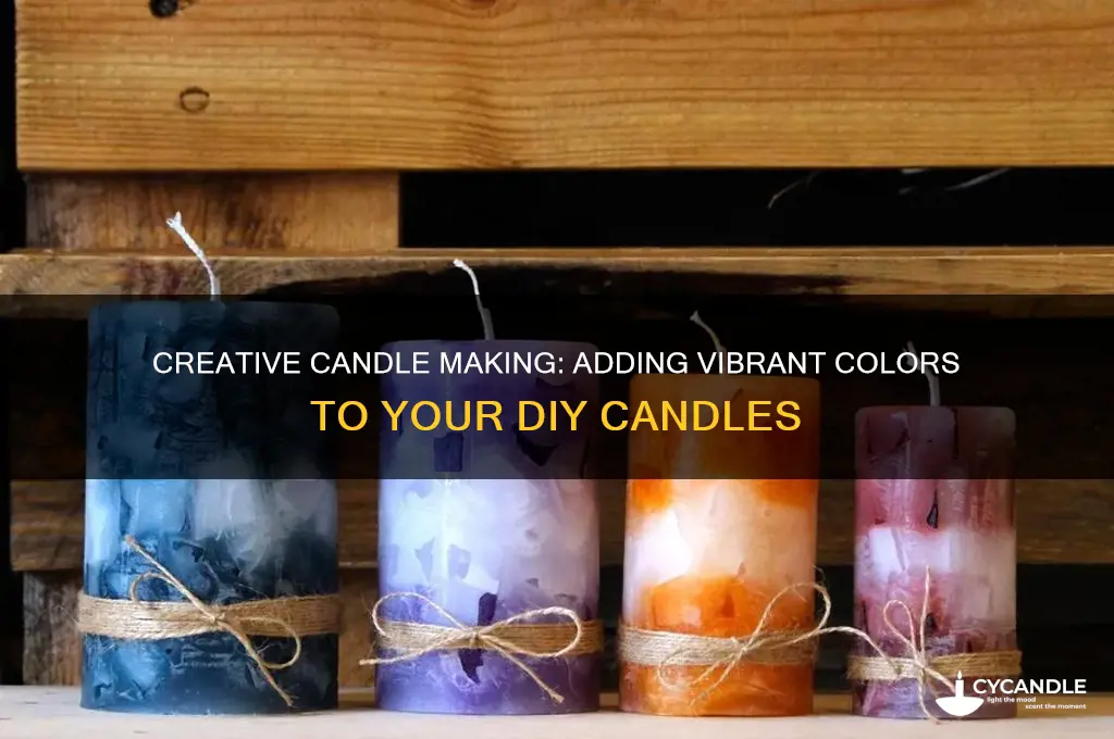 how to put color in candles