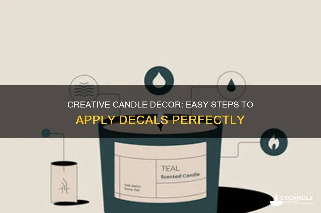 how to put decals on candles