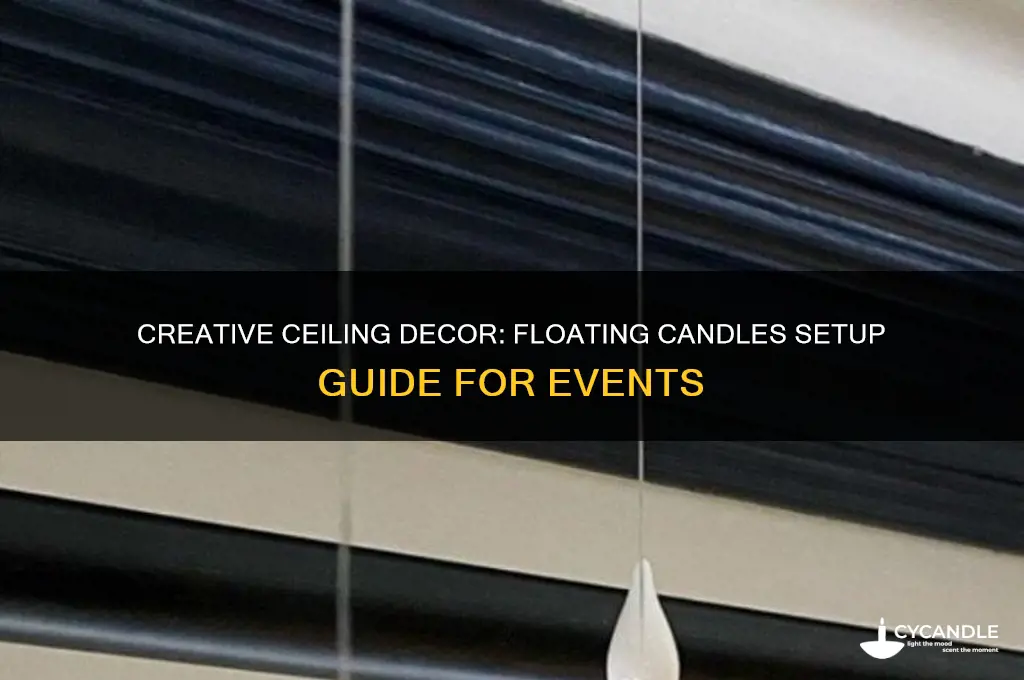 how to put floating candles on ceiling