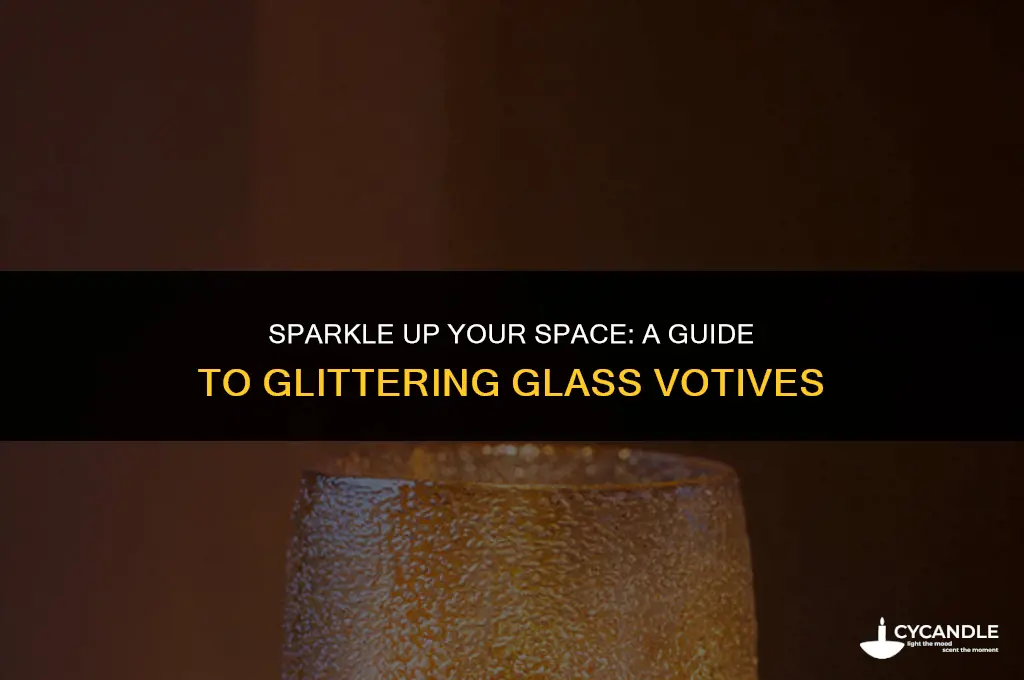 how to put glitter on glass votives