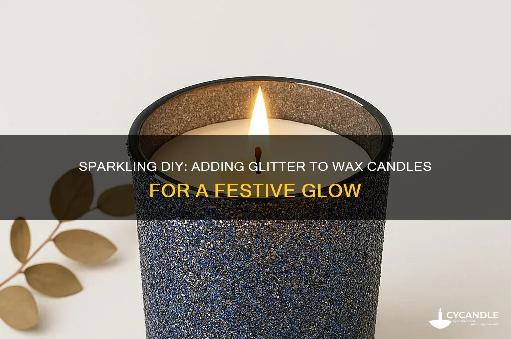 how to put glitter on wax candles