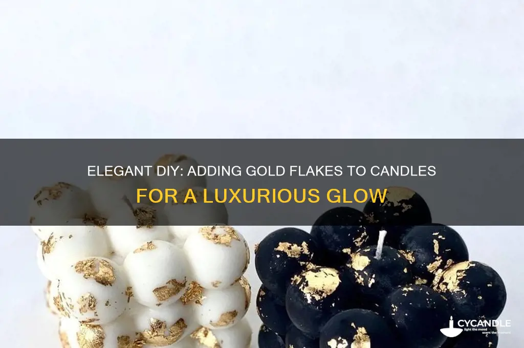 how to put gold flakes on candle