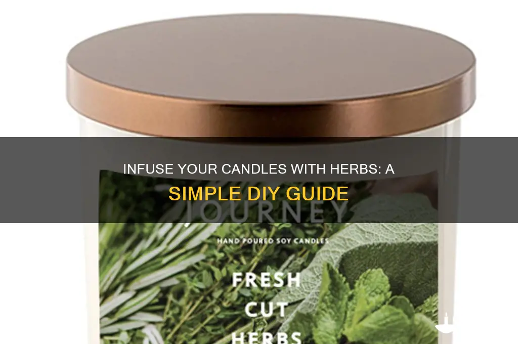 how to put herbs in candles