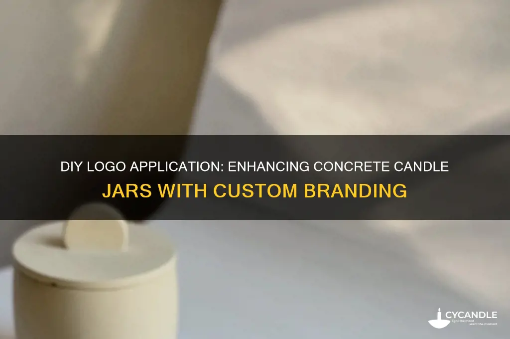 how to put logo on concrete candle jar