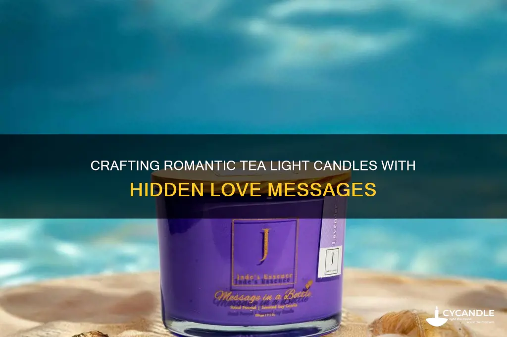 how to put love messages in tea light candles