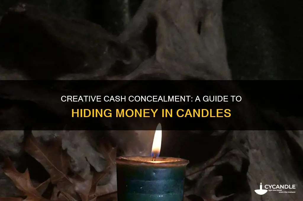 how to put money in a candle
