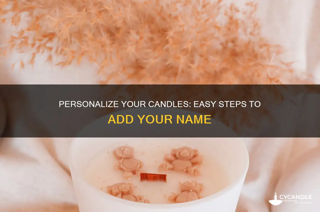 how to put name on candle