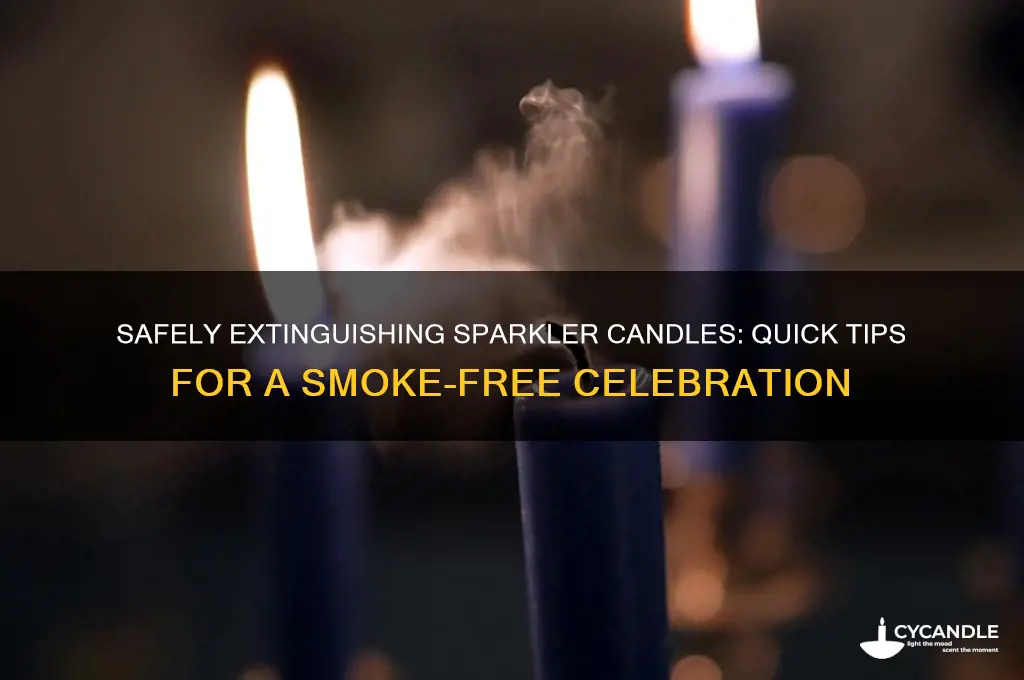 how to put out sparkler candles