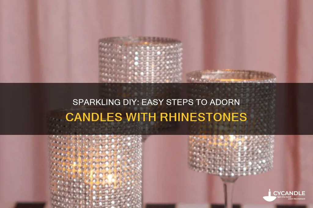 how to put rhinestones on candles