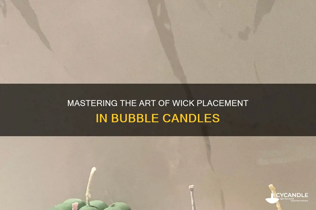 how to put wick in bubble candle