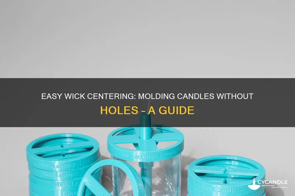 how to put wick in candle mold without holes