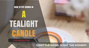 Creative Candle Crafting: Embedding Words in Tealight Candles