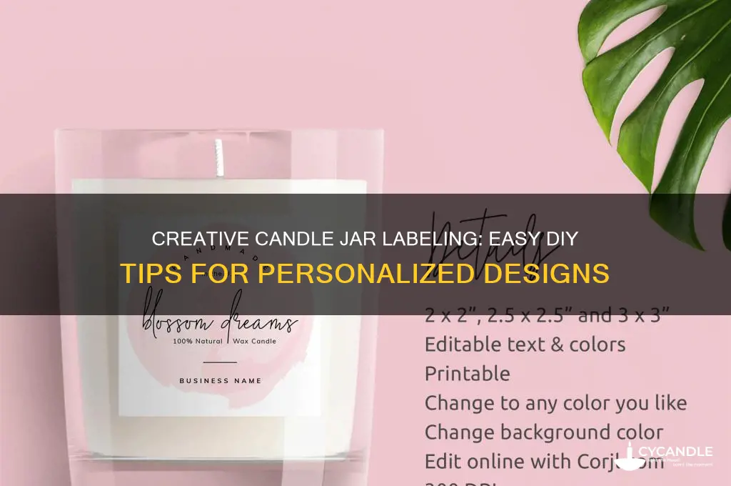 how to put words on candles jars