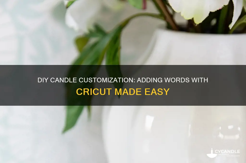how to put words on candles with cricut