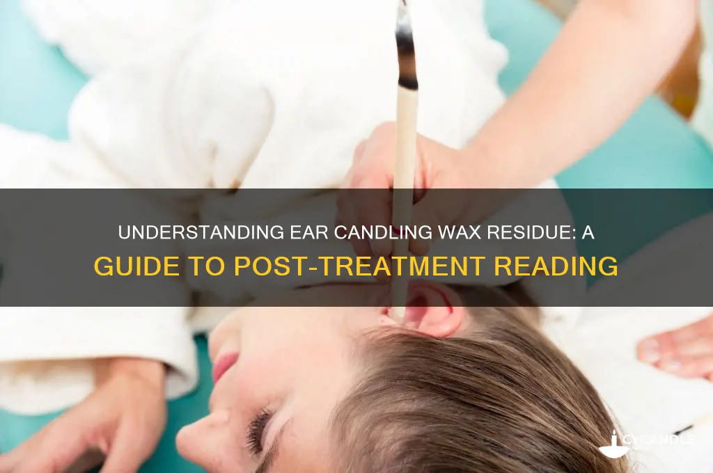 how to read the wax after ear candling