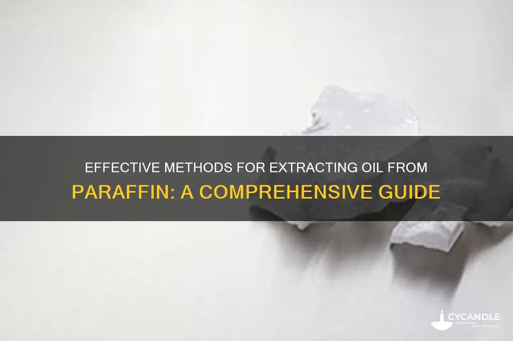 how to recover oil from paraffin
