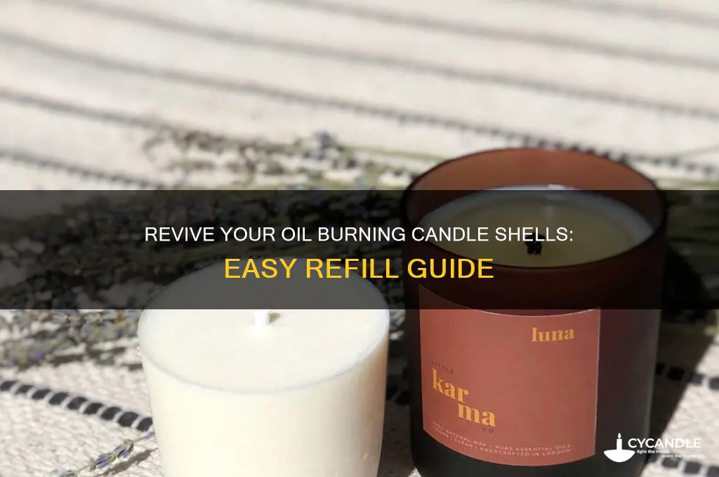how to refill oil burning candle shells