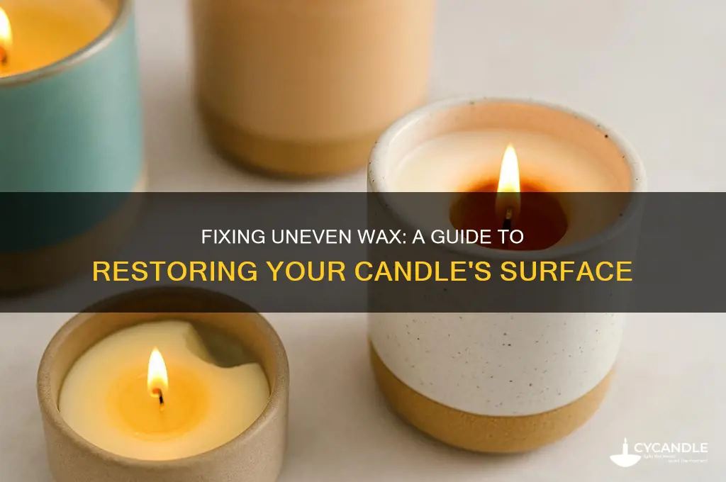 how to reinstate uneven wax in a candle