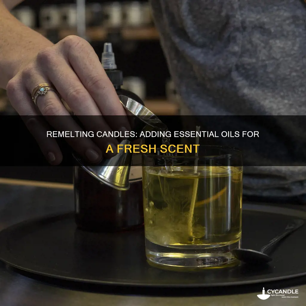 how to remelt candles adding essential oil