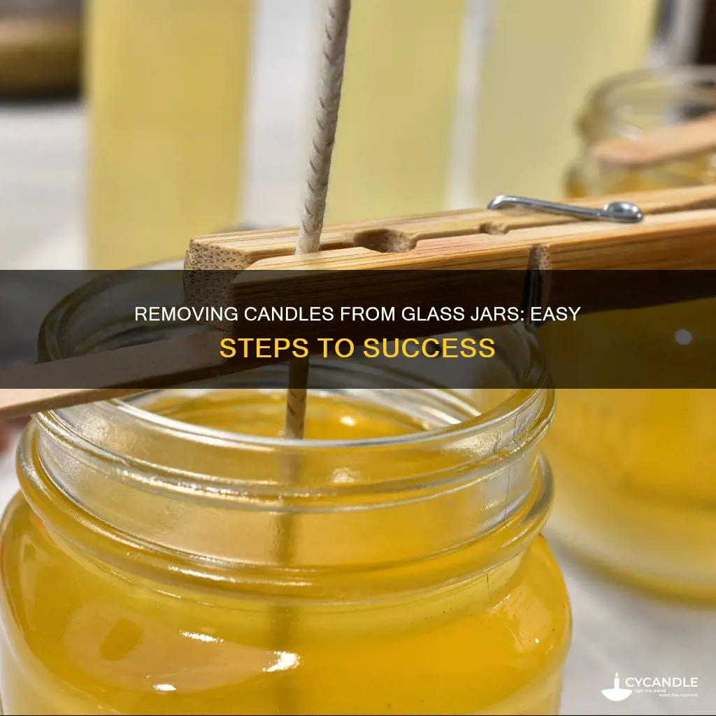 how to remove a candle from a glass jar