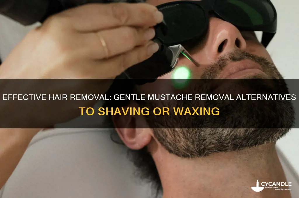 how to remove a mustache without shaving or waxing