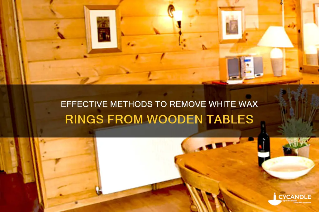 how to remove a white wax ring on wooden table