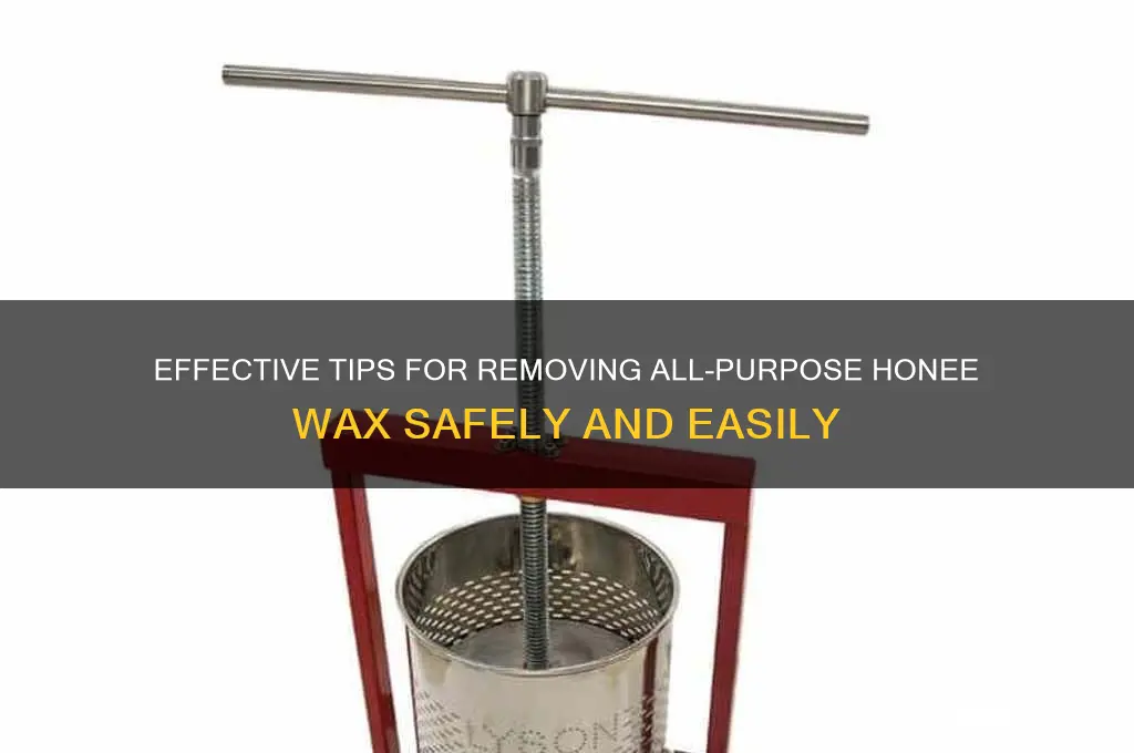 how to remove all purpose honee wax