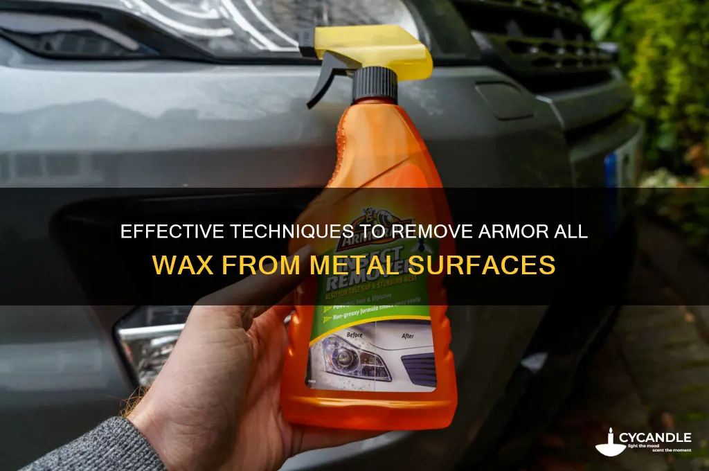 how to remove armor all wax from metal