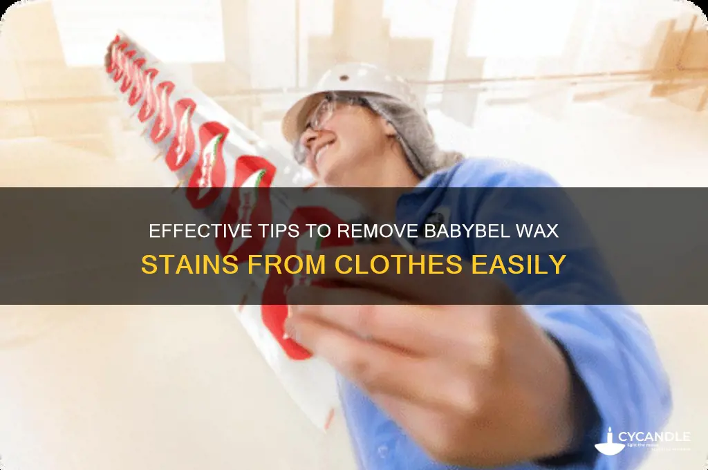 how to remove babybel wax from clothes