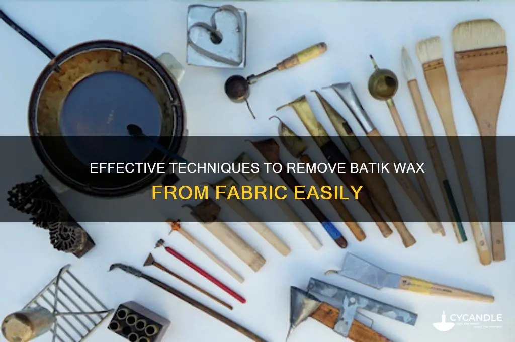 how to remove batik wax from fabric
