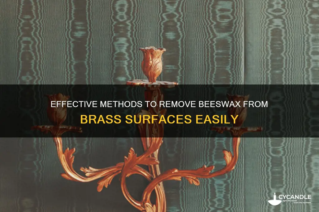 how to remove bees wax from brass