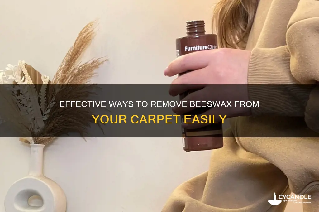 how to remove bees wax from carpet
