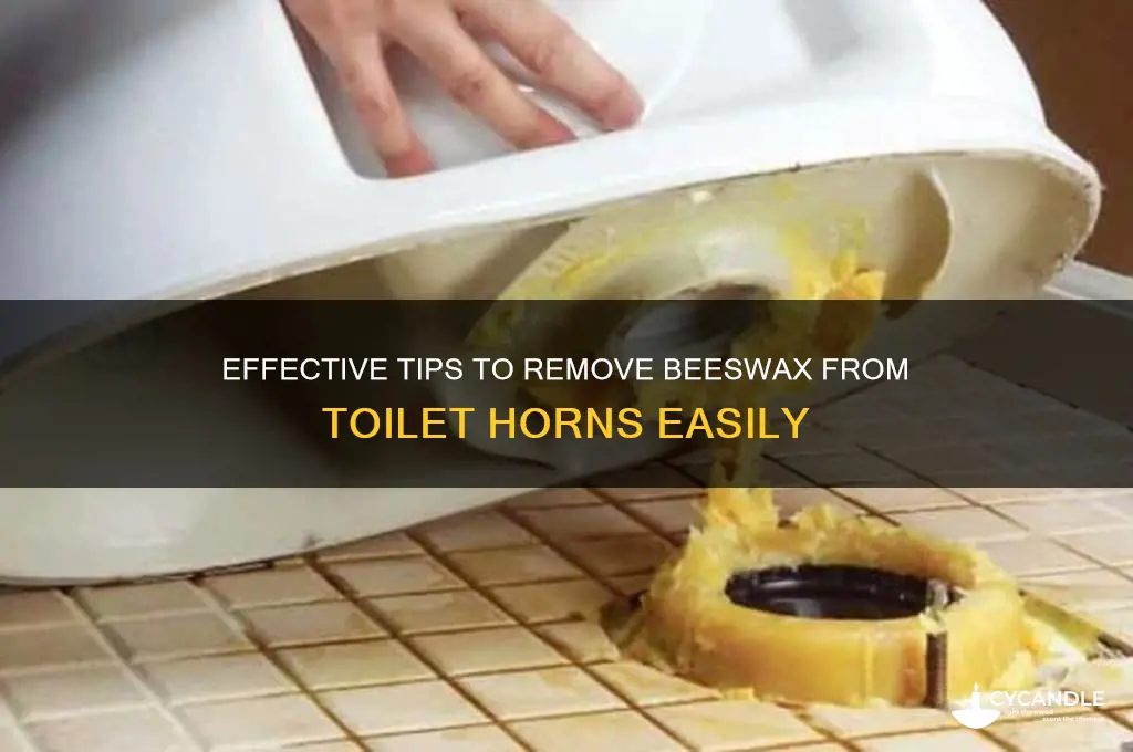 how to remove beeswax from toilet horns