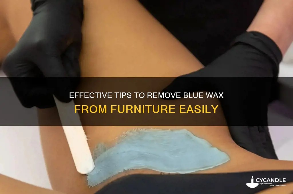 how to remove blue wax from furniture