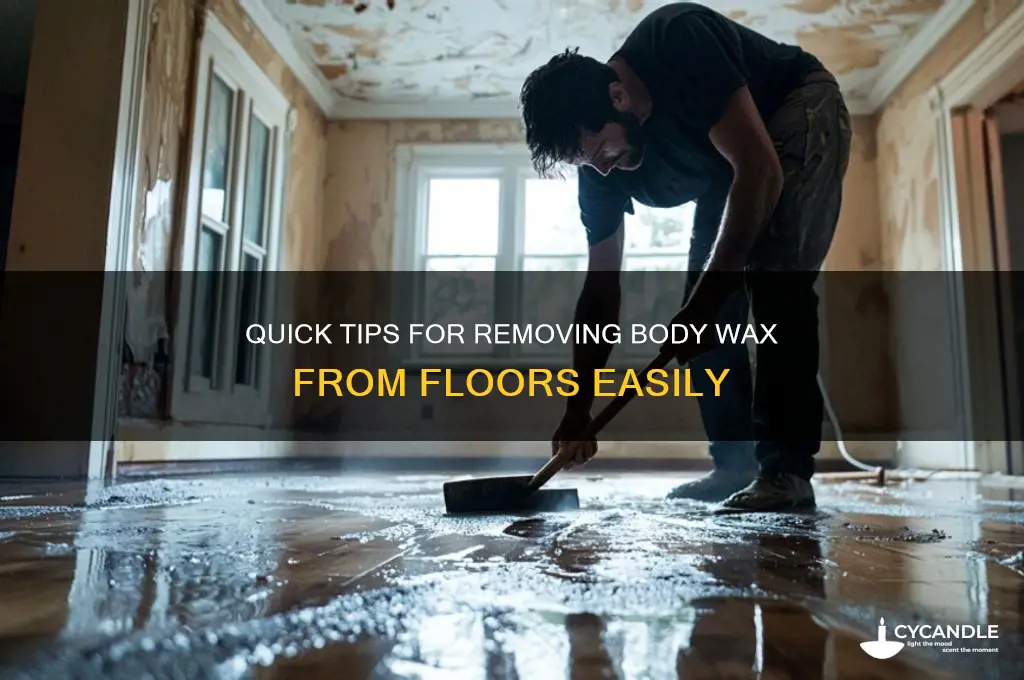 how to remove body wax from floor